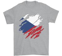 Maglietta Da Calcio Per Uomini Bandiera Della Repubblica Ceca 100% Cotone