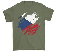 Maglietta Da Calcio Per Uomini Bandiera Della Repubblica Ceca 100% Cotone