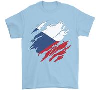 Maglietta Da Calcio Per Uomini Bandiera Della Repubblica Ceca 100% Cotone