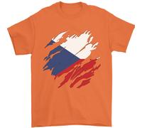 Maglietta Da Calcio Per Uomini Bandiera Della Repubblica Ceca 100% Cotone