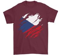 Maglietta Da Calcio Per Uomini Bandiera Della Repubblica Ceca 100% Cotone