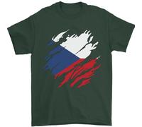 Maglietta Da Calcio Per Uomini Bandiera Della Repubblica Ceca 100% Cotone