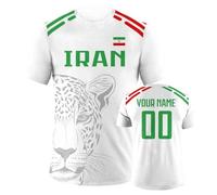 Maglietta da calcio personalizzata con bandiera nazionale da uomo, donna e giovani, maglia da calcio personalizzata con nome e numero, maglietta da calcio regalo per i fan, I-ran, S