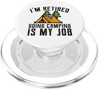 Maglietta da campeggio per il campeggio appena in pensione è il mio lavoro PopSockets PopGrip per MagSafe