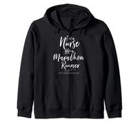 Maglietta da corsa con scritta in inglese I'm A Nurse And Marathon Runner Felpa con Cappuccio