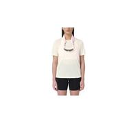 Maglietta da corsa salomon shkout core graphic bianca rosa da donna