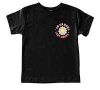 Maglietta da donna a maniche corte unisex "ON My Moms Last Nerve" per adolescenti, divertente maglietta con stampa per bambini dai 3 ai 13 anni, Nero , 3-4 Jahre