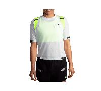 Maglietta da donna Brooks Carbonite SS Grigia Gialla, Taglia XS
