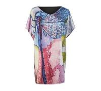 Maglietta da donna casual, alla moda, da donna, Blu, M