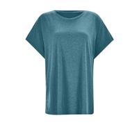 Maglietta da donna, casual, da donna, in cotone, con scollo rotondo, per uno stile quotidiano, per una maglietta rossa, taglie forti, verde, XXL