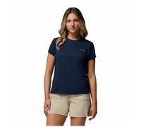 Columbia Maglietta Tecnica a Maniche Corte Leggera da Donna Zero Rules, Blu Navy Collegiale, XL