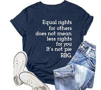 Maglietta da donna con citazione di Ruth Bader Ginsburg - Equal Rights... is not Pie" | Maglia femminile per uguaglianza, Stil_r02 blu navy, XXL