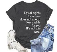 Maglietta da donna con citazione di Ruth Bader Ginsburg - Equal Rights... is not Pie" | Maglia femminile per uguaglianza, Stil_r01 grigio, XXL