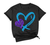 Maglietta da donna con cuore a punto e virgola - Maglietta Statement "You Matter" per sostenere la salute mentale | Top con messaggio simbolico, Stil_j01 Grigio, M