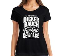 Maglietta da donna con scritta "Das ist kein Dicker Statement", Nero , L