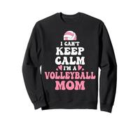 Maglietta da Donna con Scritta I Can't Keep Calm I'm Volleyball Mom Felpa