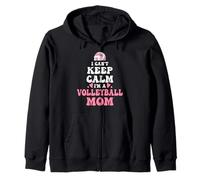 Maglietta da Donna con Scritta I Can't Keep Calm I'm Volleyball Mom Felpa con Cappuccio