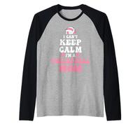 Maglietta da Donna con Scritta I Can't Keep Calm I'm Volleyball Mom Maglia con Maniche Raglan