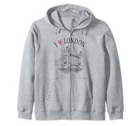 Maglietta da Donna con Scritta I Love London-I Heart London Felpa con Cappuccio