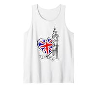 Maglietta da Donna con Scritta I Love London-I Heart London, Inghilterra, Regno Unito Canotta