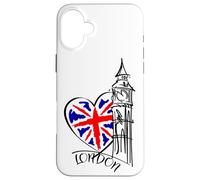 Maglietta da donna con scritta "I Love London-I Heart London", Inghilterra, Regno Unito Custodia per iPhone 16 Plus
