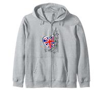 Maglietta da Donna con Scritta I Love London-I Heart London, Inghilterra, Regno Unito Felpa con Cappuccio