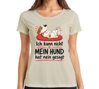 Maglietta da donna con scritta "Ich kann Nicht Mein Hund hat Nein Statement
