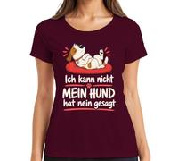Maglietta da donna con scritta "Ich kann Nicht Mein Hund hat Nein Statement