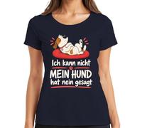 Maglietta da donna con scritta "Ich kann Nicht Mein Hund hat Nein Statement