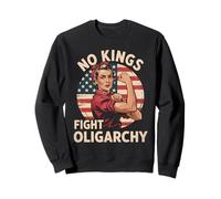 Maglietta da Donna con Scritta No Kings Fight Oligarchy No Kings in America Felpa