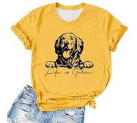 Maglietta da donna con sfumatura di colore, maniche corte, girocollo, stampata, basic per la primavera, versatile, abbinabile con pantaloni casual, ideale per ufficio, vita quotidiana, vacanze
