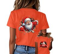 Maglietta da donna dal design straordinario per la moda estiva per il tempo libero, versatile combinazione di tutti i giorni come base alla moda e alla moda, Colore: arancione., XL