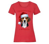 Maglietta da donna di Natale A Woof Of Warm Wishes And Tail Wags Of Joy...