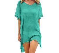 Maglietta da donna estiva da spiaggia larghe con frange in chiffon per donne stile caftano costumi da bagno e bikini