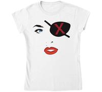 Maglietta da donna famosa cantante Face Artwork bianca, bianco, S