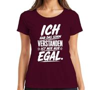 Maglietta da donna "Ich hab das Schon verstanden ist Mir Statement", bordeaux, XL