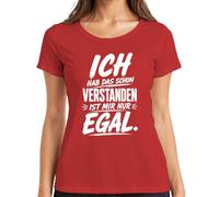 Maglietta da donna "Ich hab das Schon verstanden ist Mir Statement", Colore: rosso, L