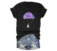 Maglietta da donna in chiffon con scritta "I Will Remember for You", Nero , S