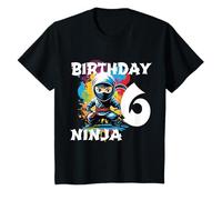 Maglietta da Donna Junge Mädchen 6 Anni Alt Birthday Ninja Maglietta