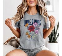 Maglietta da donna Love & Dose Happy Mind Happy Life Flowers Nature