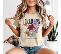 Maglietta da donna Love & Dose Happy Mind Happy Life Flowers Nature