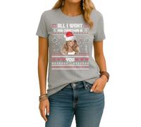 Maglietta da donna Mariah Carey - All I Want for Christmas is You | Ugly Christmas Christmas Christmas, grigio., XXL