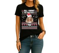 Maglietta da donna Mariah Carey - All I Want for Christmas is You | Ugly Christmas Christmas Christmas, Nero , L