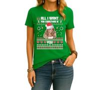 Maglietta da donna Mariah Carey - All I Want for Christmas is You | Ugly Christmas Christmas Christmas, verde, 3XL