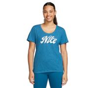 Maglietta da donna Nike Dri-FIT Script Bleu XS