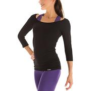 Maglietta da Donna per Fitness Yoga Pilates, Winshape, maniche a 3/4 , Nero - nero, L