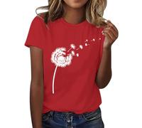 Maglietta da donna per lo sport, l'escursionismo, termica, da donna, con camicetta da trekking, vintage, graziosa grafica, girocollo, estiva, casual, 2025, basic, girocollo, elegante, casual, per lo