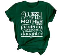 Maglietta da donna Proud Mother Freaking Awesome Daughter Mothers Day Top...