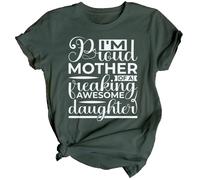 Maglietta da donna Proud Mother Freaking Awesome Daughter Mothers Day Top...