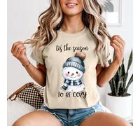 Maglietta da donna Snowman Tis The Season To Be Cozy Winter Holiday